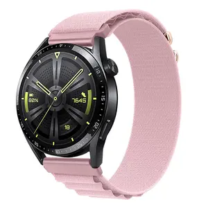 BStrap Nylon Loop remienok na Huawei Watch GT 42mm, powder sand