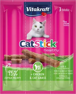 Vitakraft Cat Stick kurča a mačacia tráva
