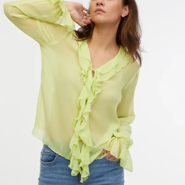 Orsay Svetlo zelená dámska blúzka s volánmi - Dámské