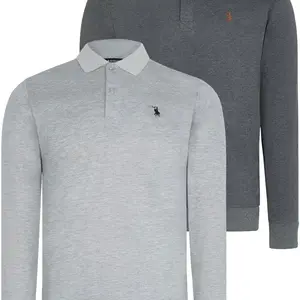 DVOJITÁ SADA V4007 DEWBERRY PÁNSKÁ MIKINA-ANTRACIT-ŠEDÁ