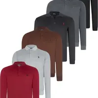 SADA ŠESTI PÁNSKÝCH MIKIN V4007 DEWBERRY - ČERNÁ - TMAVĚ MODRÁ - ANTRACITOVÁ - ŠEDÁ - BURGUNDY - HNĚDÁ