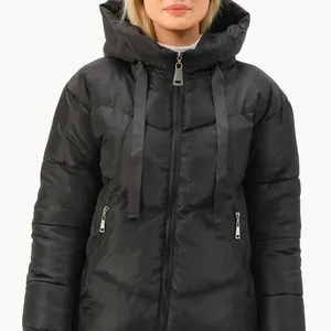 Z6771 DEWBERRY DÁMSKÝ KABÁT-ČERNÁ