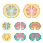 16Pcs 8 Style Translucent Acrylic Pendants