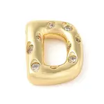 Brass Micro Pave Clear Cubic Zirconia Pendant