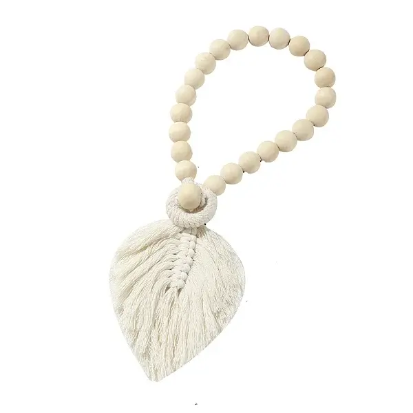 Handmade Macrame Wood Bead Curtain Tiebacks