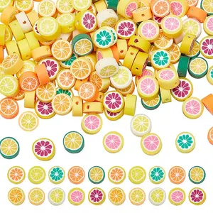 170Pcs 10 Styles Handmade Polymer Clay Fruit Beads
