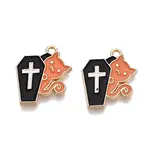 Halloween Theme Rack Plating Alloy Enamel Pendants