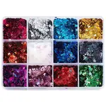 48G 12 Colors Laser PET Nail Sequins Care Decoration