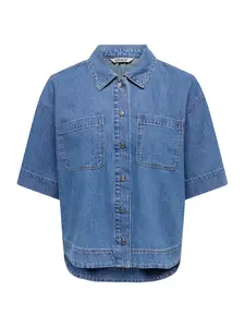 ONLY Blúzka 'ONLCleo'  modrá denim
