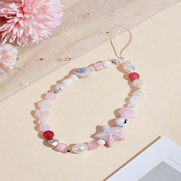 1Pc Resin Beaded Mobile Straps