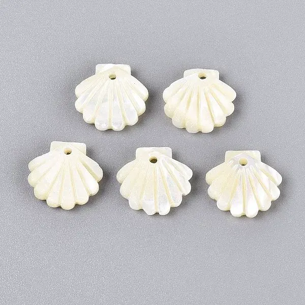 Natural Trochus Shell Carved Pendants