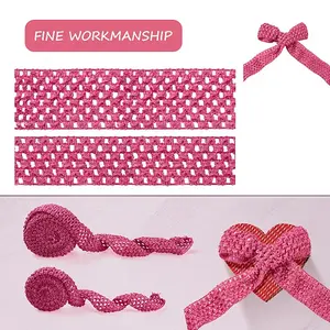 2 Rolls 2 Sizes Polyester Elastic Ribbon