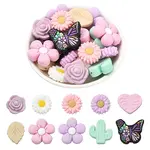 20Pcs 10 Styles Silicone Focal Beads