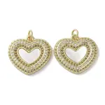 Brass Micro Pave Cubic Zirconia Pendants