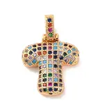 Brass Micro Pave Cubic Zirconia Pendants