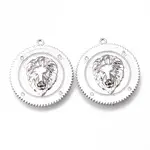Brass Micro Pave Clear Cubic Zirconia Pendants