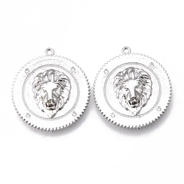 Brass Micro Pave Clear Cubic Zirconia Pendants