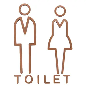 Acrylic Bathroom Door Public Signs Set