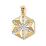 Brass Micro Pave Cubic Zirconia Pendants