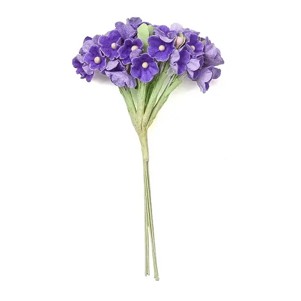 Cloth & Paper & Iron Artificial Mini Flower Bouquet for DIY Crafts
