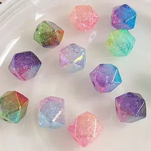 Transparent Crackle Acrylic Beads