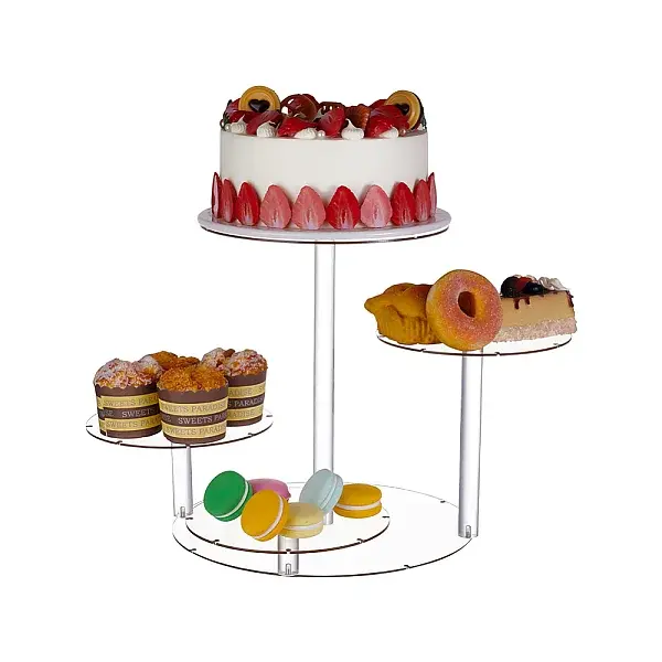 4-Tier Round Acrylic Cupcake Riser Holder