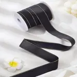 14.3-15M Polyester Gold Edged Grosgrain Ribbon