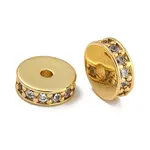Rack Plating Brass Micro Pave Cubic Zirconia Beads