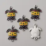 Alloy Enamel Printed Connector Charms