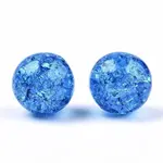 Transparent Crackle Acrylic Round Beads Strands