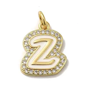 Brass Micro Pave Cubic Zirconia Pendants
