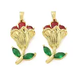 Brass Micro Pave Cubic Zirconia Pendants
