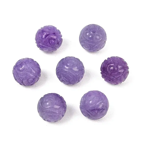Dyed Natural Myanmar Jade Burmese Jade Carved Beads
