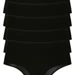 98545 Dewberry Women Panties High Waist Pack of 5-BLACK