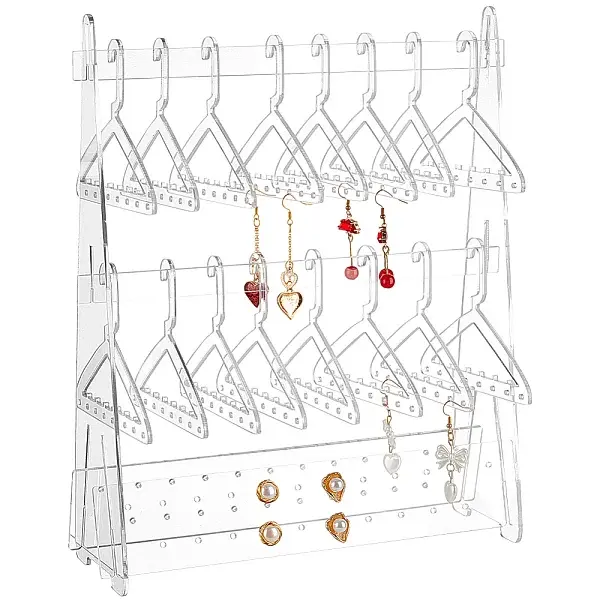 Coat Hanger Shaped Acrylic Earring Display Stands