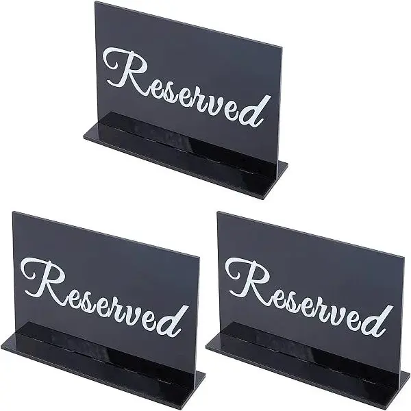 Acrylic Hotel Resturant Table Reservation Card