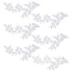 6Pcs Flower Embroider Thread Iron on/Sew On Patches