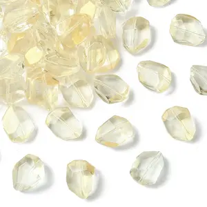 50Pcs Transparent Spray Paint Glass Beads
