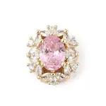 Rack Plating Brass Micro Pave Cubic Zirconia Beads