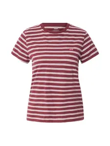 LEVI'S ® Tričko 'The Perfect Tee'  vínovo červená / biela