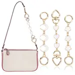 3Pcs 3 Styles Moon Star Heart Alloy Enamel Link Bag Extension Chains