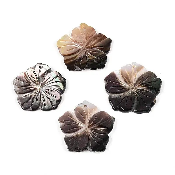 Natural Black Lip Shell Carved Pendants