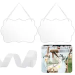 2Pcs Acrylic Clear Big Pendants