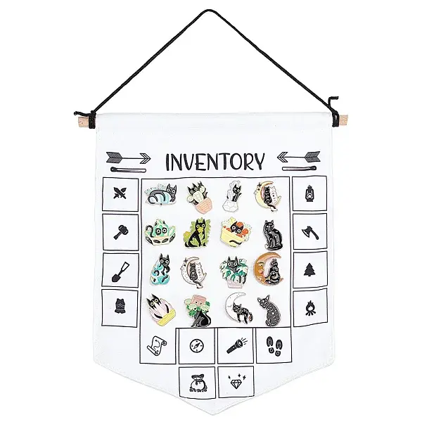 Polyester Canvas Wall Hanging Brooch Jewelry Storage