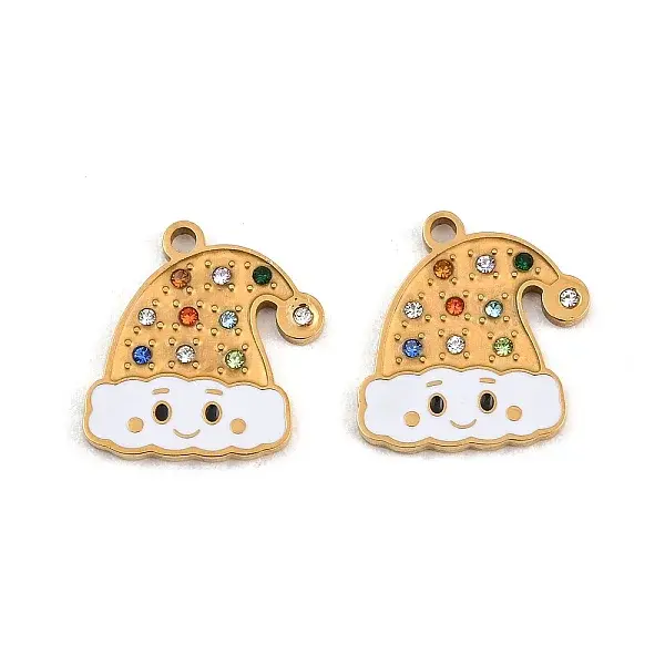 Christmas 304 Stainless Steel Enamel Pendants