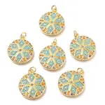 Brass Micro Pave Colorful Cubic Zirconia Pendants