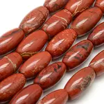 Oval Natural Red Jasper Beads Strands