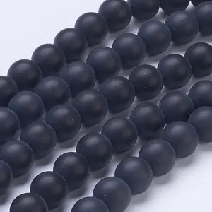 Frosted Glass Beads Strands