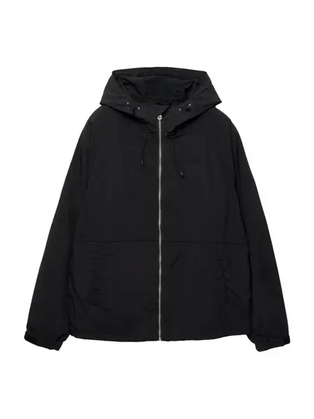 Pull&Bear Prechodná bunda  čierna / biela