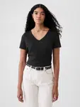 GAP Tričko organic vintage v-neck - Dámské